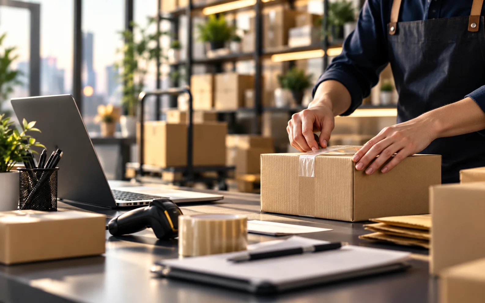 E-YOLLA için e-ticaret paketleme görseli